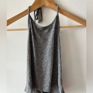 Brandy Melville Gray Knit Halter Top O/S